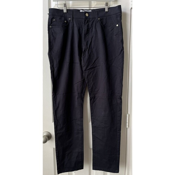 NEW Collars & Co CEO Chino Five Pocket Cotton Pants Navy Blue 32x30 Golf Work - Picture 2 of 11